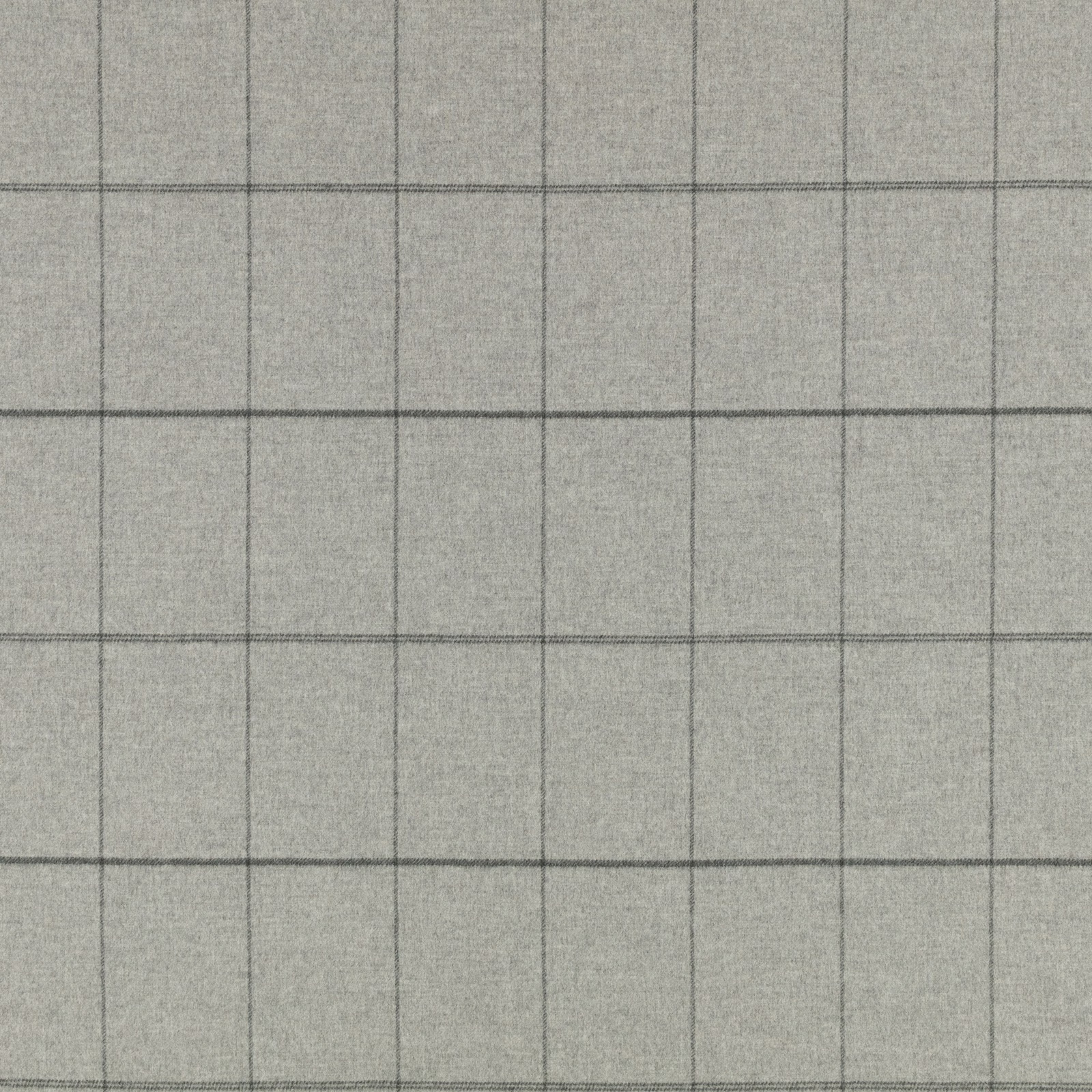 Cool French grey textile with a fine dark grid and softly grainy weave