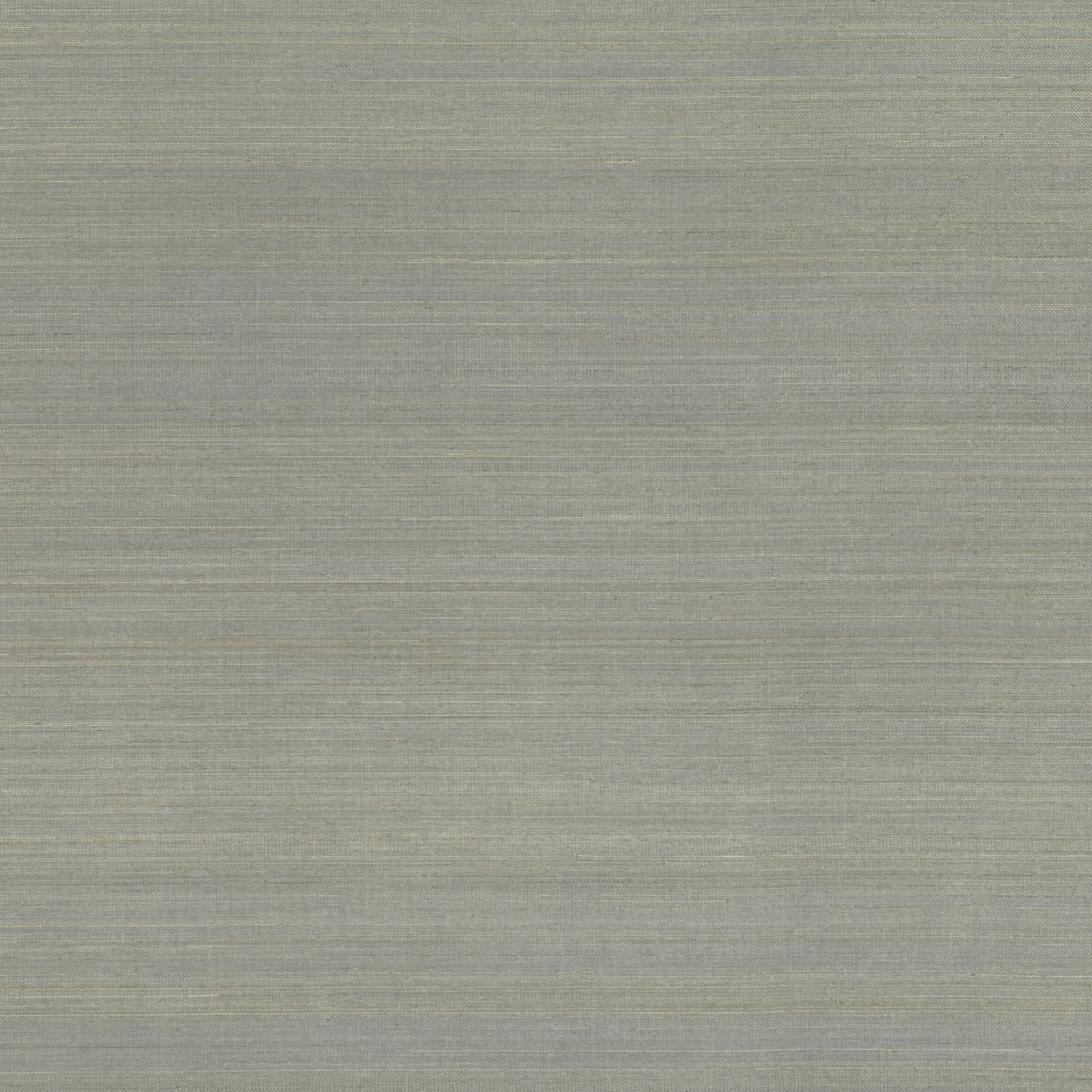 Muted grey-sage grasscloth wallpaper with fine horizontal textural striations