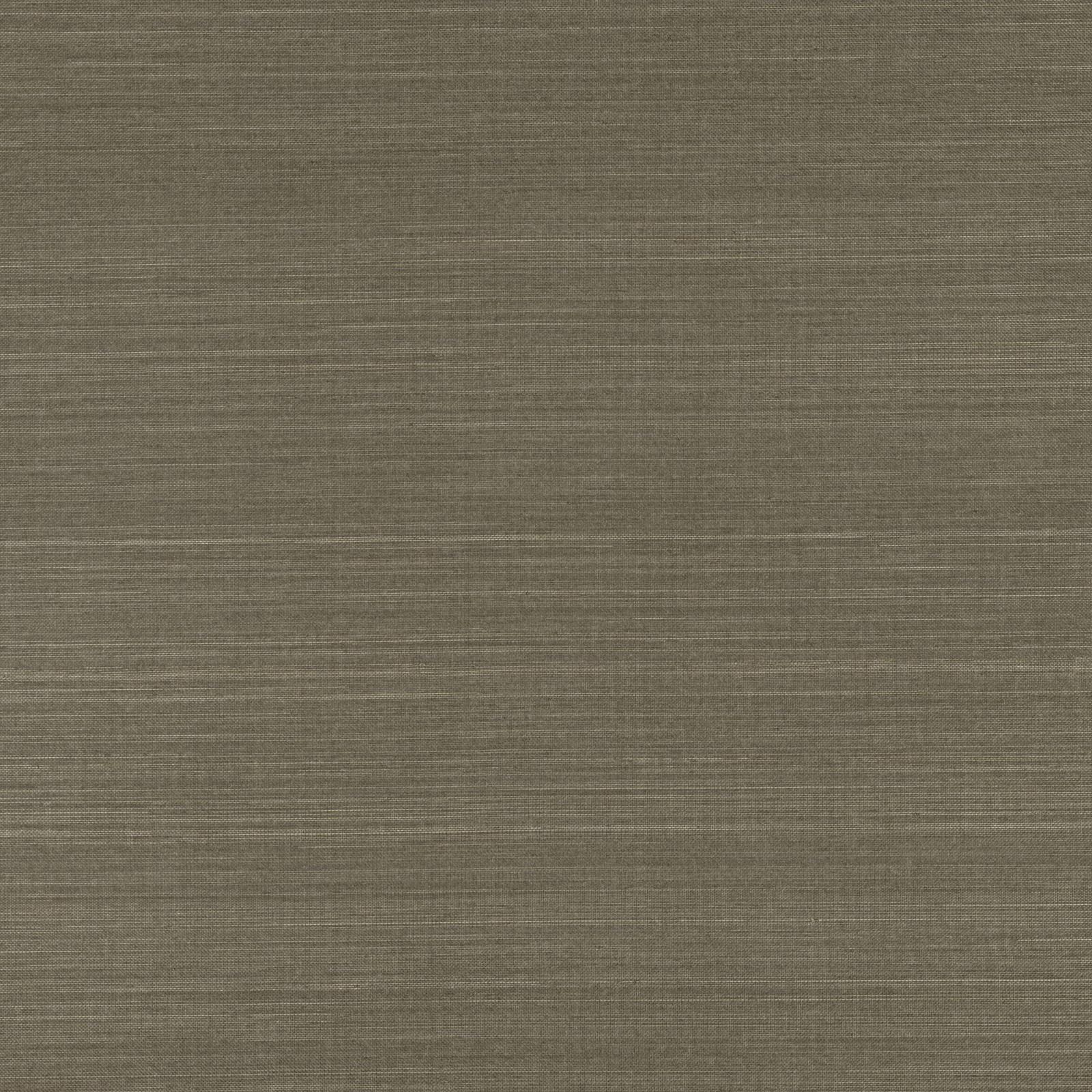 Cool taupe-grey grasscloth wallpaper with fine horizontal striations and subtle tonal variation