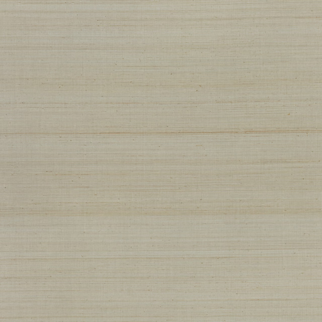 Pale powder-beige grasscloth wallpaper with fine horizontal woven striations and subtle tonal variation