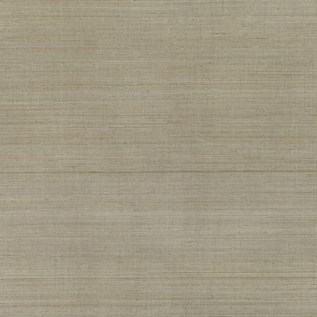 Muted sepia taupe grasscloth wallpaper with fine horizontal fibres and subtle darker flecks