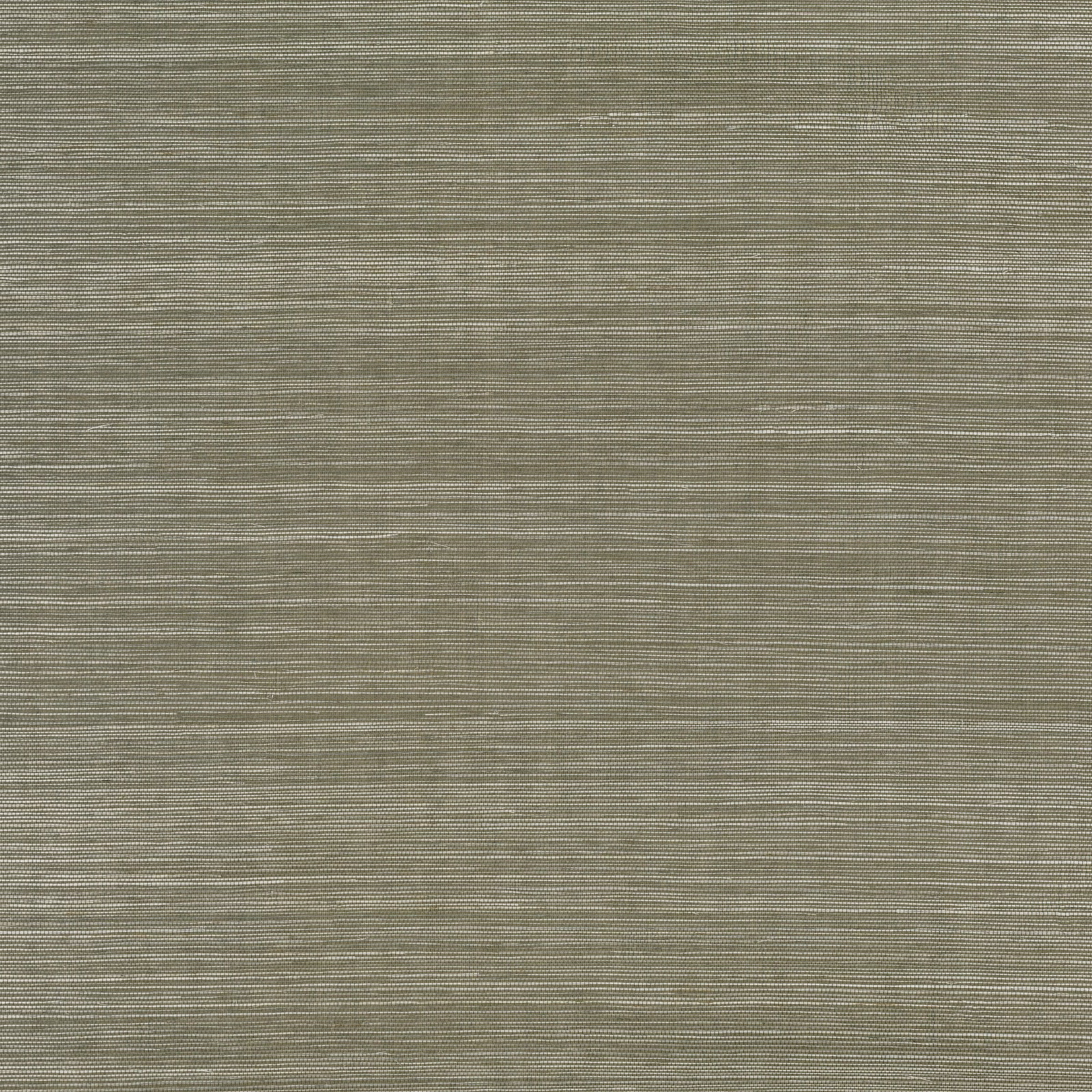 Muted olive-taupe wallpaper with dense horizontal striations and subtle woven variation