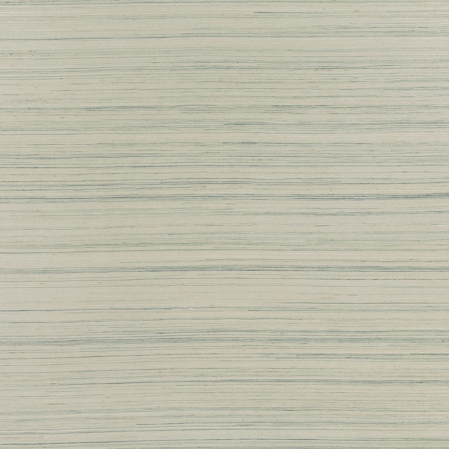 Pale Seasalt grasscloth wallpaper with fine horizontal sage-grey striations and subtle texture