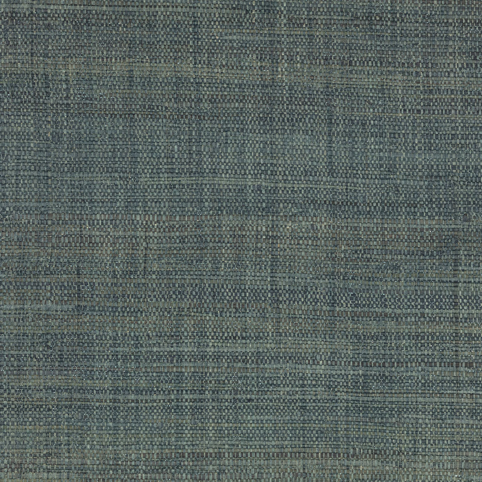 Blue-grey Atlantic wallpaper with fine horizontal bands and tactile woven-looking texture