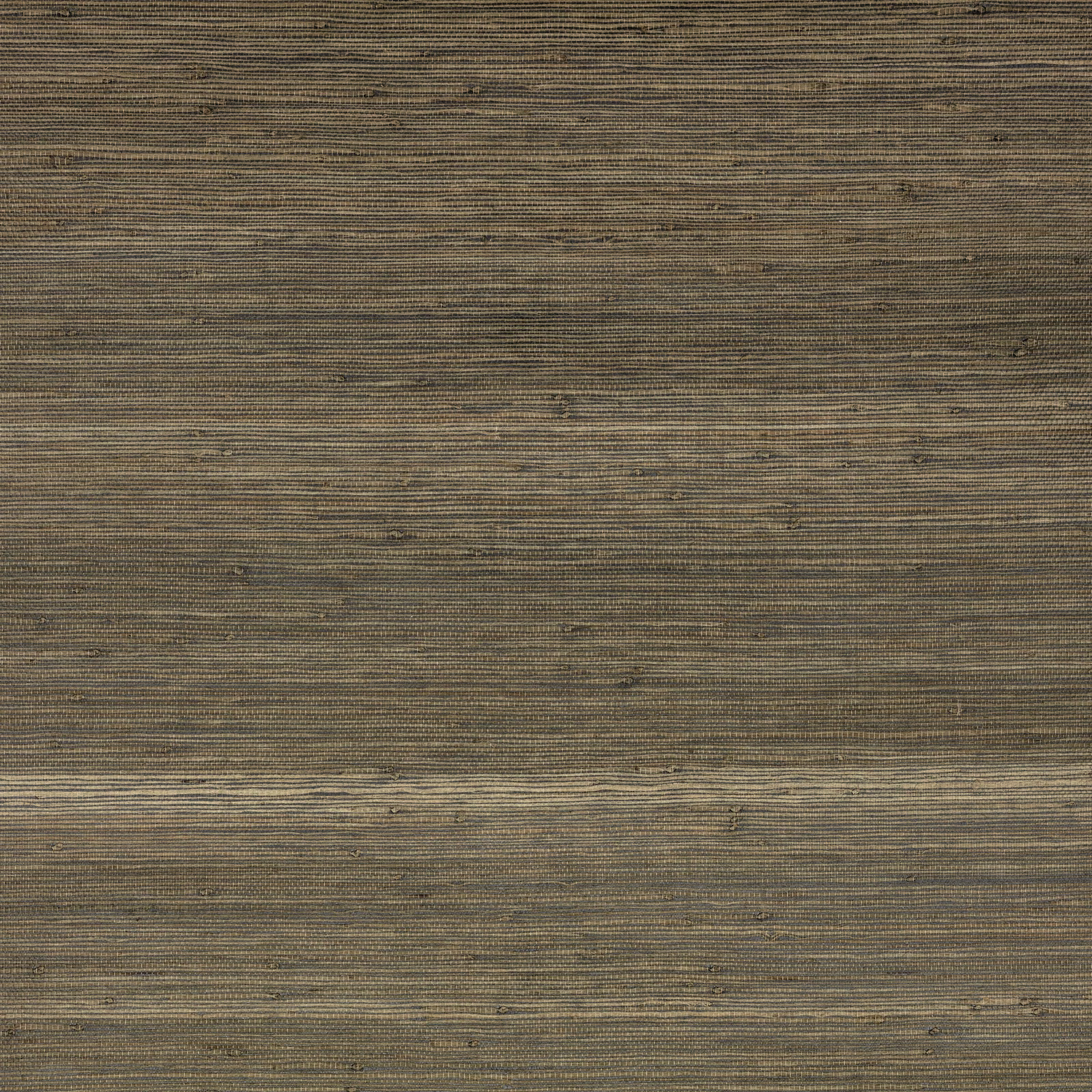 Muted olive-brown grasscloth wallpaper with fine horizontal striations and earthy depth
