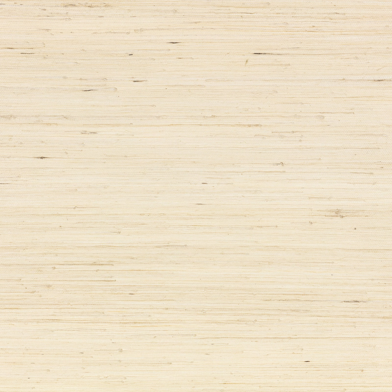 Pale cream grasscloth wallpaper with fine horizontal lines and subtle tan flecks