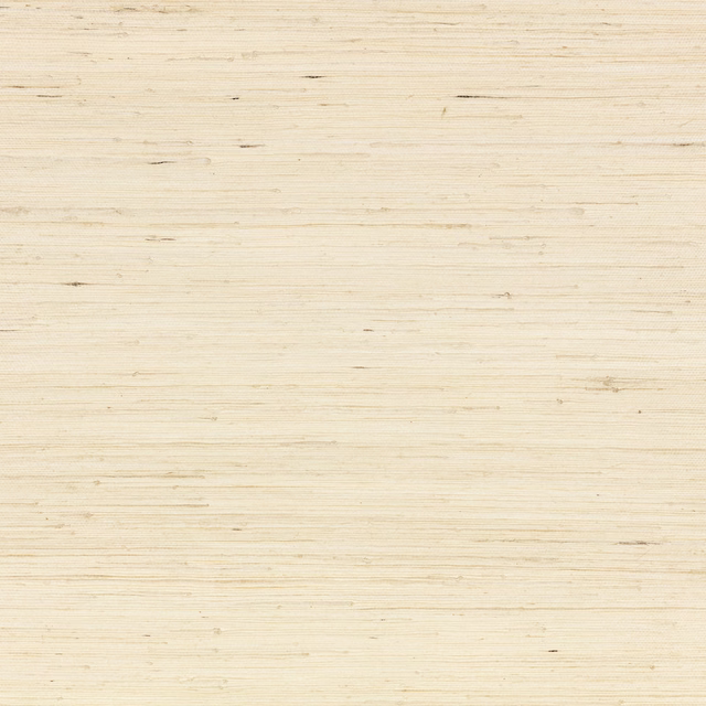 Pale cream grasscloth wallpaper with fine horizontal lines and subtle tan flecks