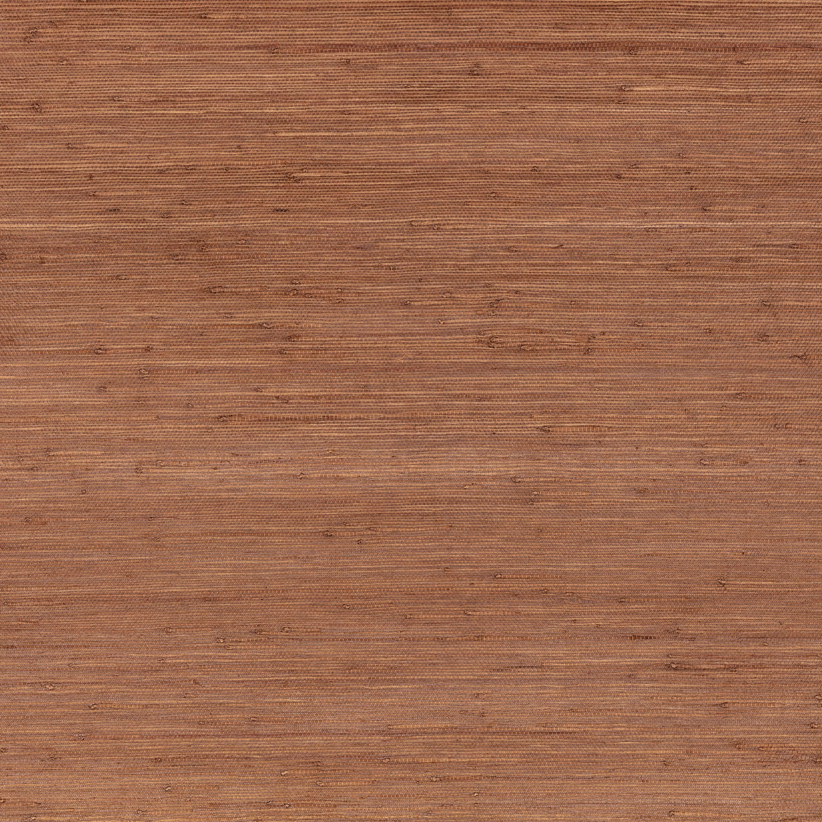 Warm paprika terracotta wallpaper with fine horizontal grasscloth texture
