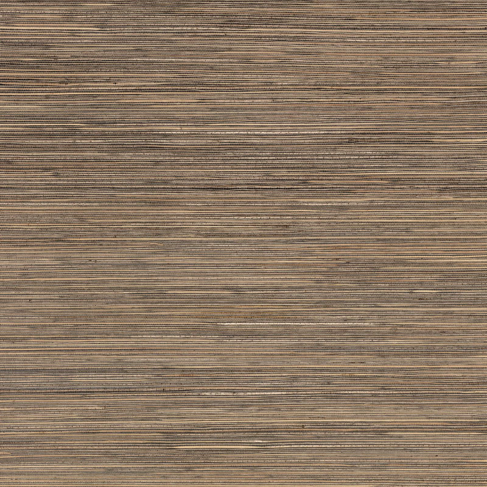 Muted taupe-brown wallpaper with fine, irregular horizontal reed-like striations