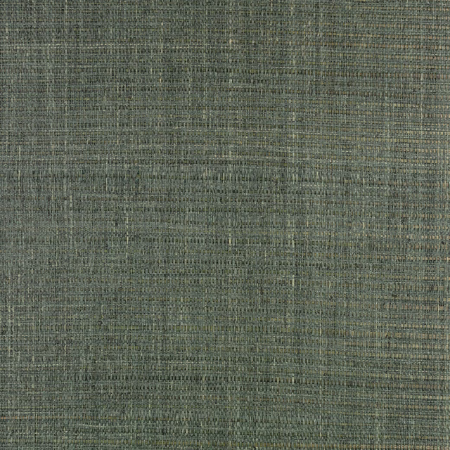 Muted Atlantic blue-green wallpaper with fine crosshatched grasscloth texture and tonal vertical fibres