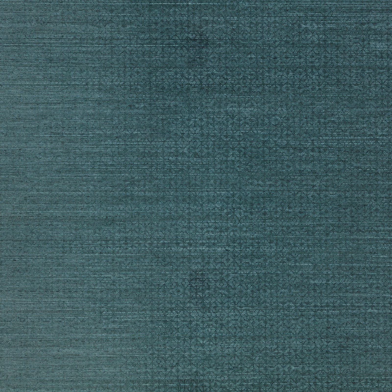 Deep ocean teal wallpaper with horizontal striations and subtle faceted tracery