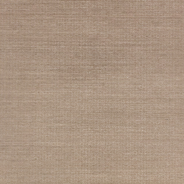 Warm parchment-taupe wallpaper with fine horizontal striations and faint angular facets