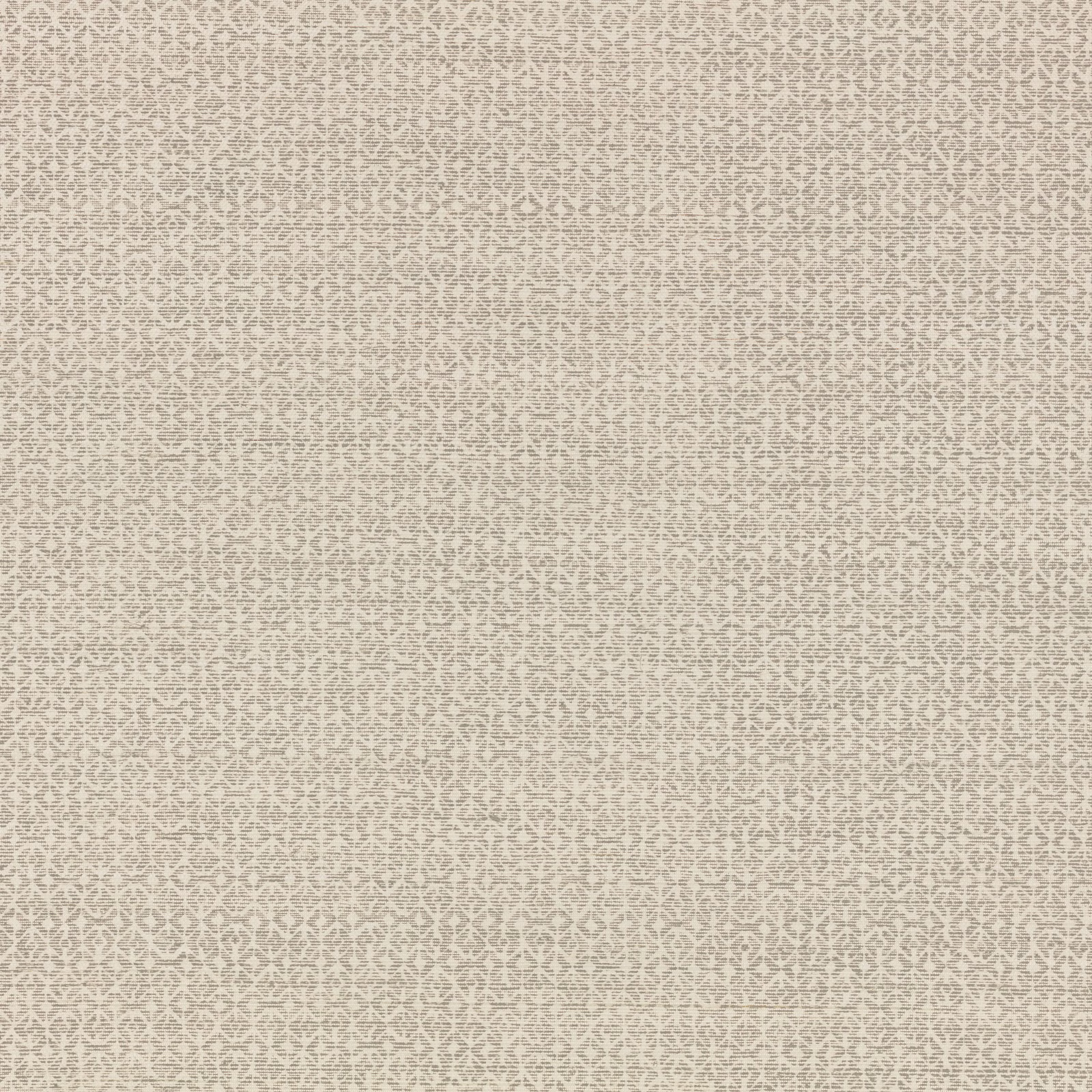 Warm shell-beige wallpaper with a fine ivory geometric lattice motif