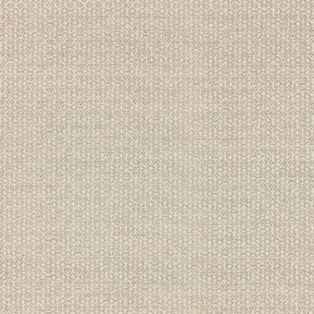 Warm shell-beige wallpaper with a fine ivory geometric lattice motif