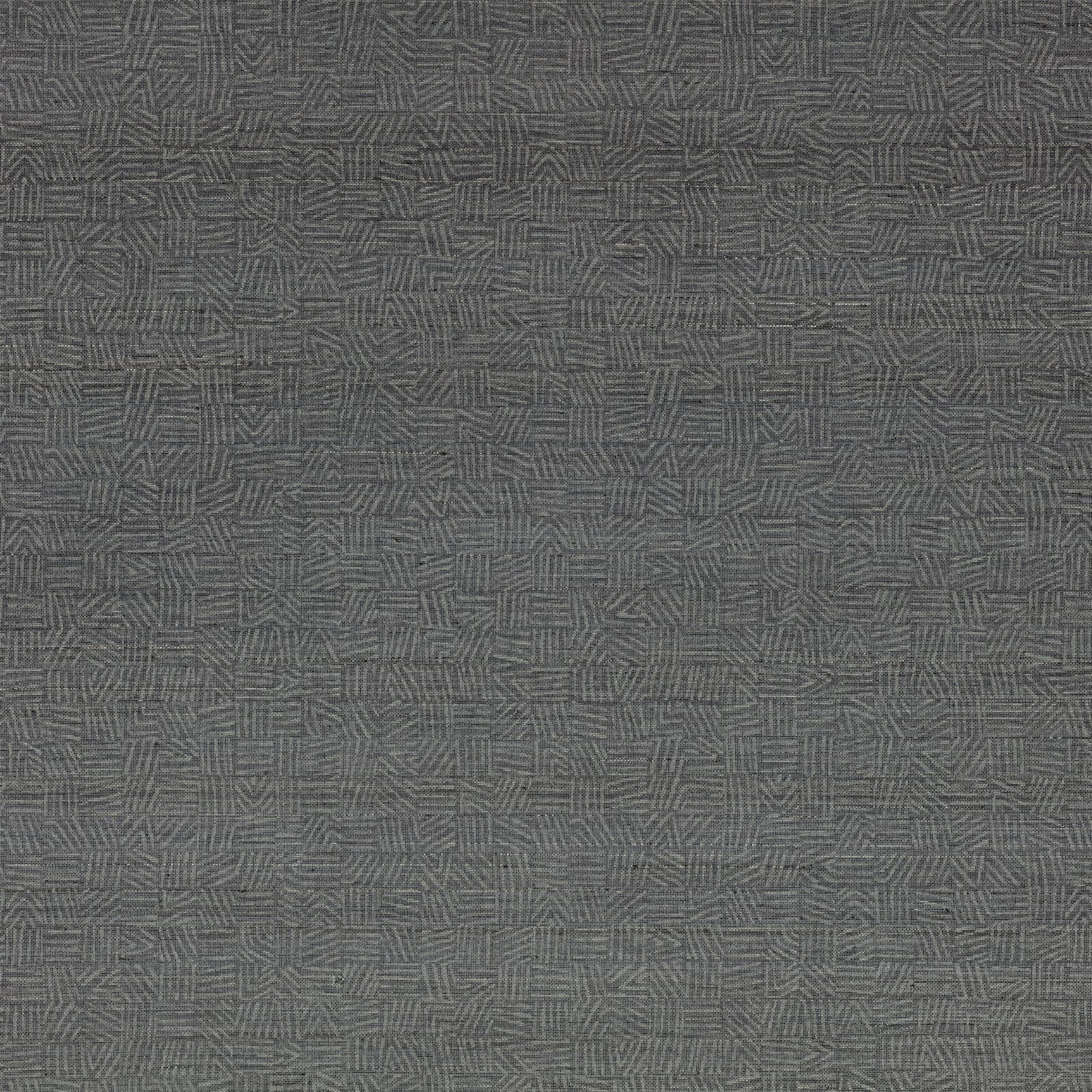 Deep slate-indigo wallpaper with a dense small-scale interlocking maze pattern