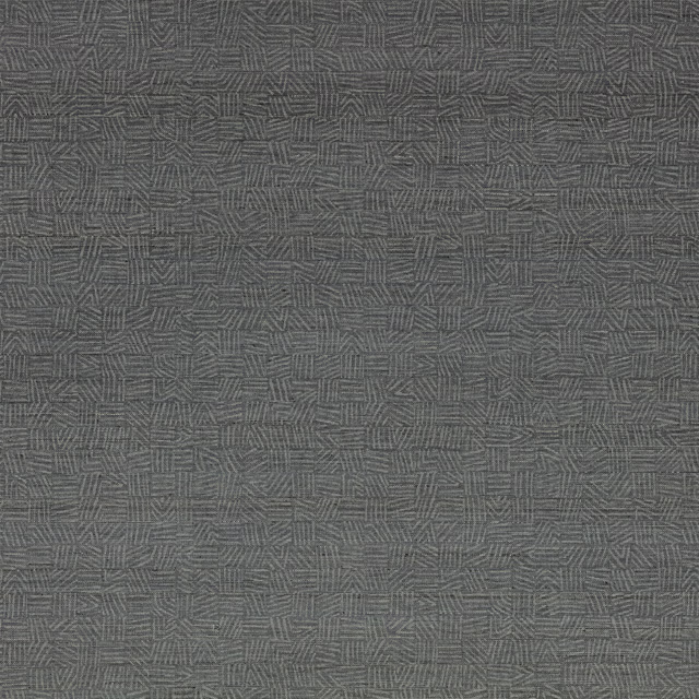 Deep slate-indigo wallpaper with a dense small-scale interlocking maze pattern
