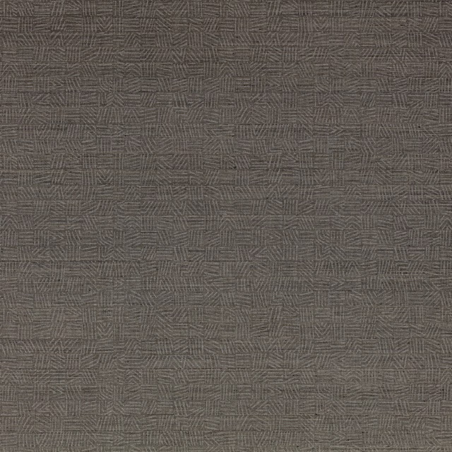 Deep pewter grey wallpaper with a fine, tactile maze-like linear pattern