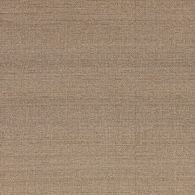 Powder taupe-beige wallpaper with fine interlocking maze lines and subtle woven texture