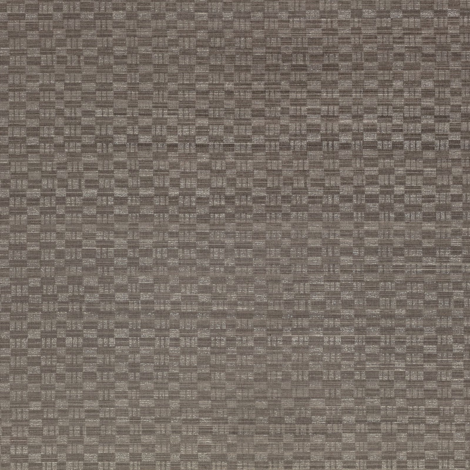 Pewter-grey wallcovering with fine mottled rectangular grasscloth-style texture