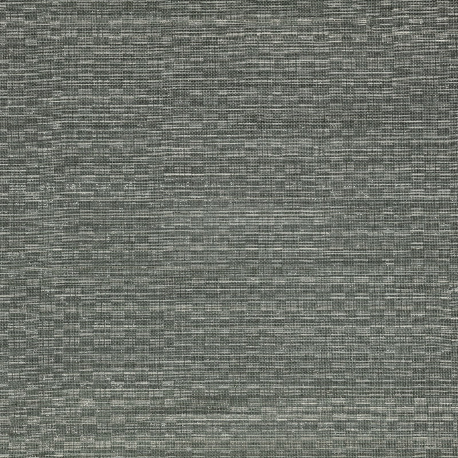 Stormy grey-green wallpaper with a finely gridded, woven-looking rectangular texture