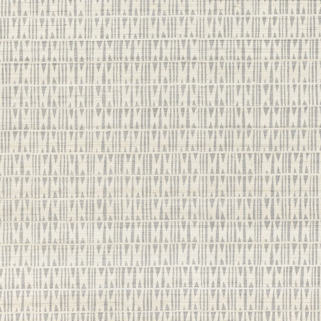 Powder-grey wallpaper with ivory ground and closely repeated pale geometric marks