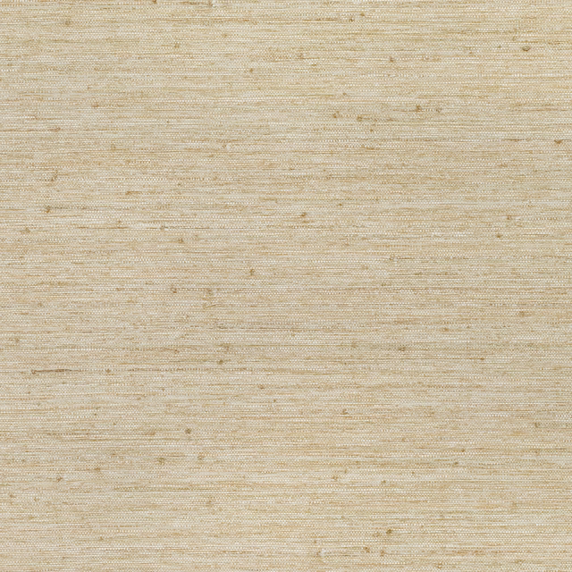 Warm raffia beige wallpaper with fine horizontal woven striations and subtle flecks