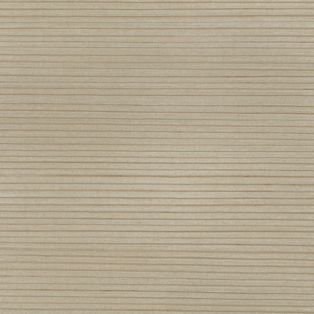 Pale parchment-beige grasscloth wallpaper with fine horizontal striations and subtle tonal variation