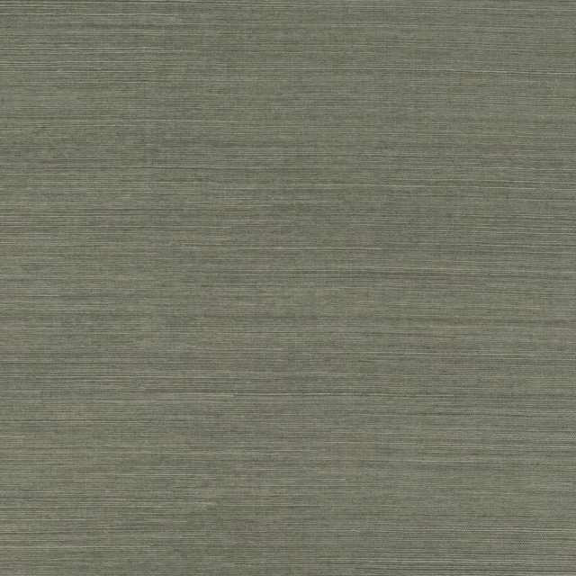 Muted chestnut-grey grasscloth wallpaper with fine horizontal woven striations