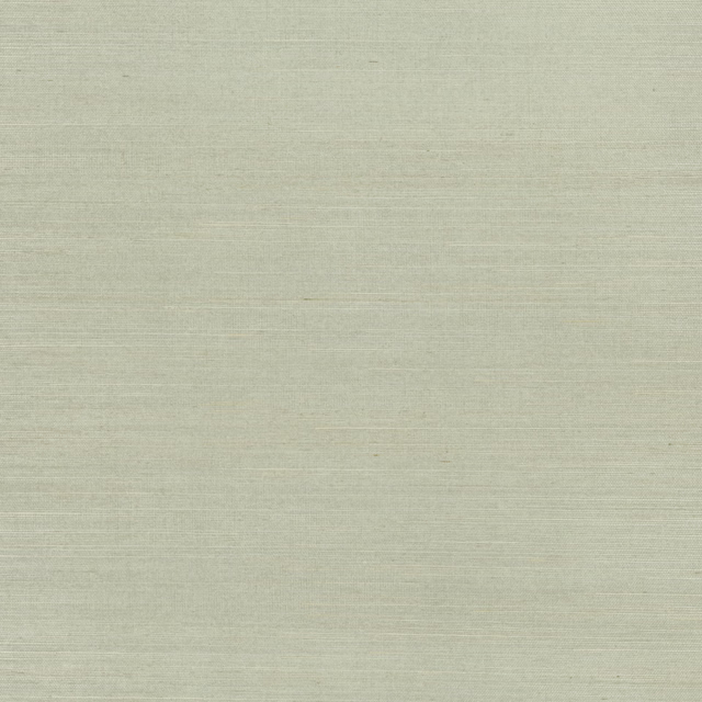 Pale celadon green wallpaper with fine horizontal striations and subtle sisal-like texture