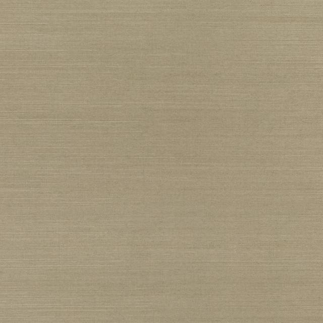Warm parchment-taupe grasscloth wallpaper with fine horizontal woven texture
