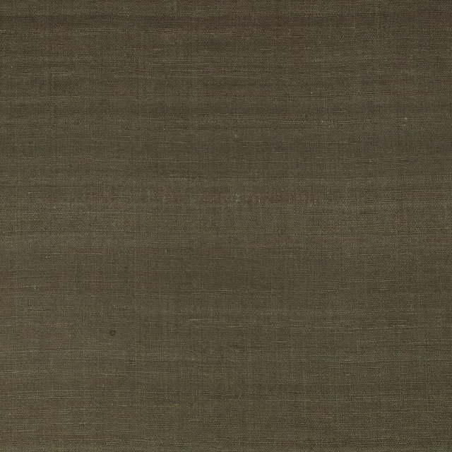Muted olive-brown woven fabric with fine horizontal slubs and a softly textured surface
