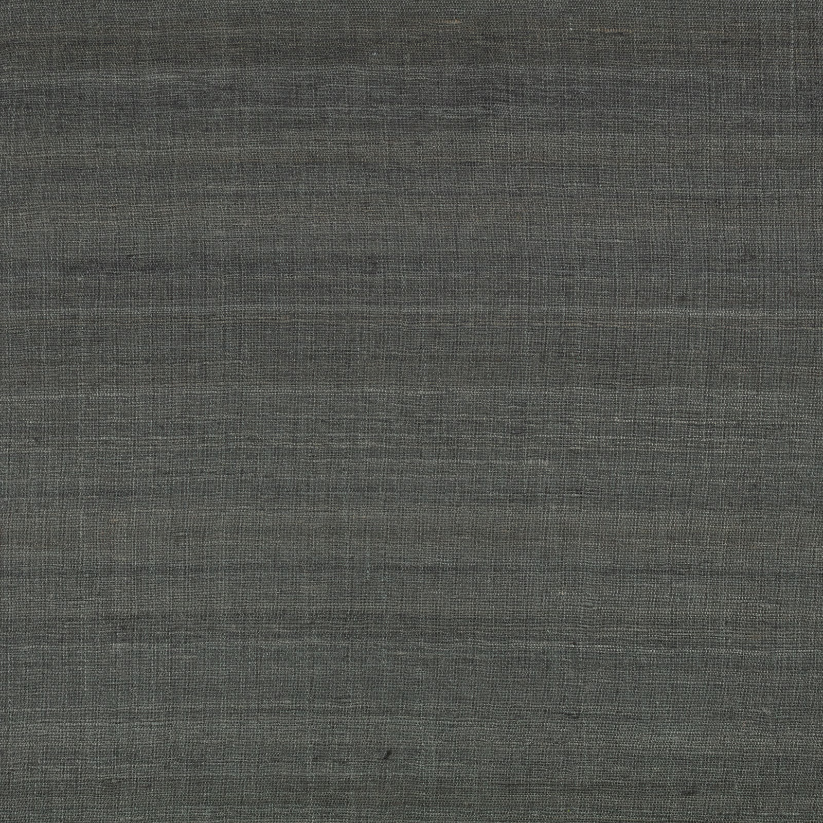 Muted indigo-grey fabric with fine horizontal slubs and charcoal tonal variation