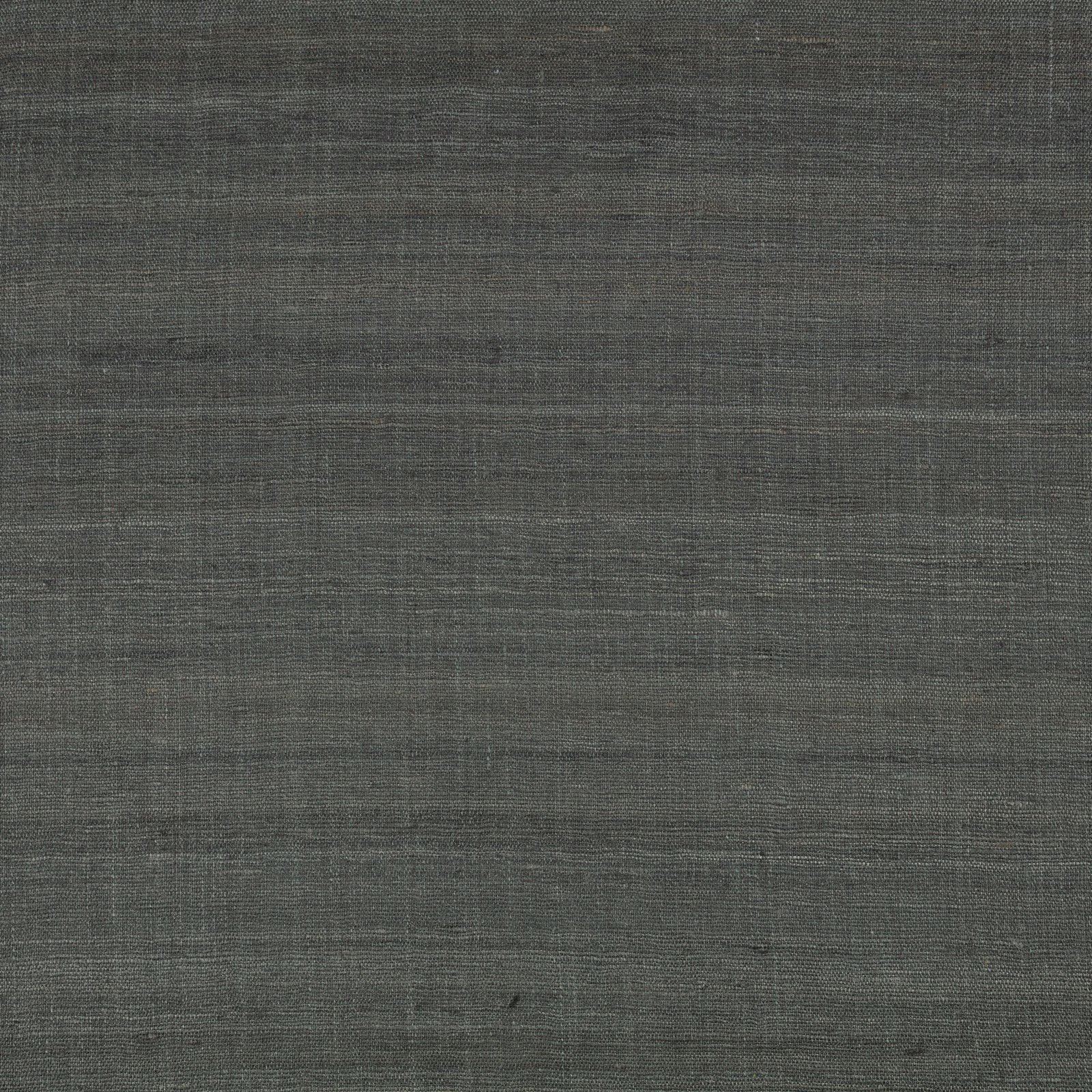 Dark indigo-blue wallcovering with fine horizontal striations and soft woven sheen