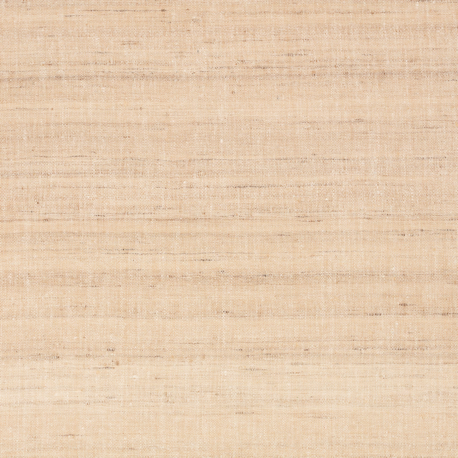 Warm natural beige wallcovering with fine horizontal striations and softly mottled texture