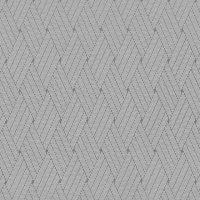 Cool aluminium-grey fabric with interlocking chevrons and fine diagonal woven lines