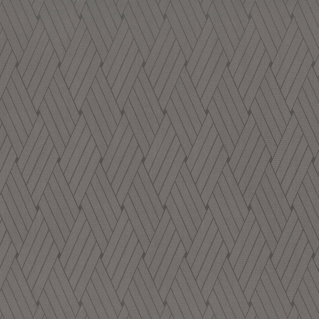 Taupe-grey woven swatch with fine ribs and interlocking angular chevrons