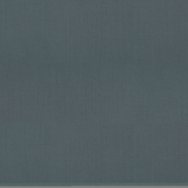 Muted blue-teal woven swatch with fine vertical striations and a matte surface