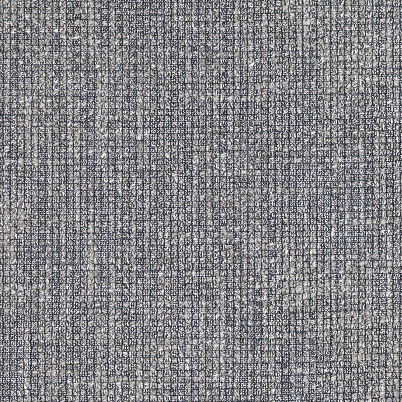 Cool indigo and grey woven crosshatch with a dense, lightly mottled texture
