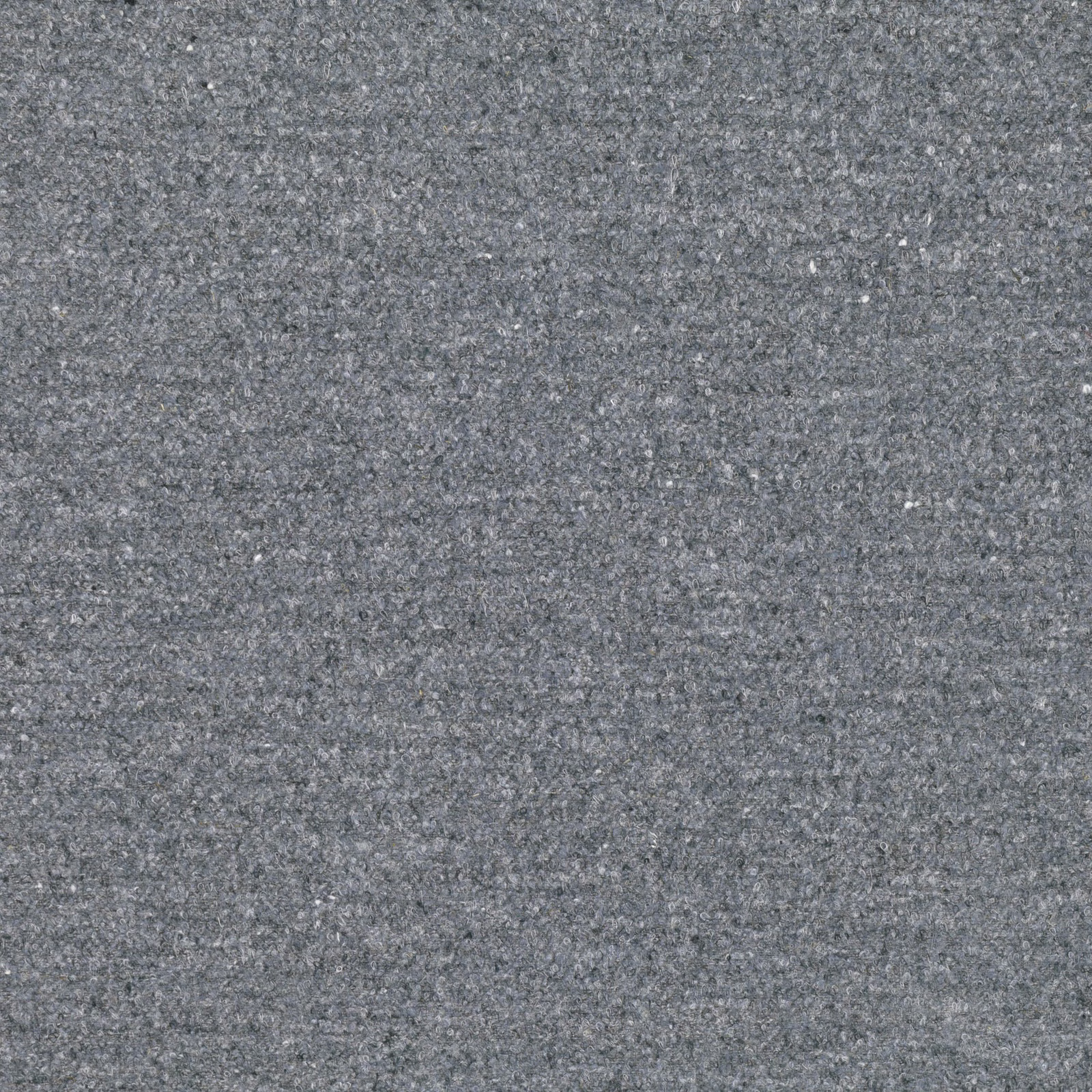 Cool graphite-grey woven swatch with fine mottling and subtle pale flecks
