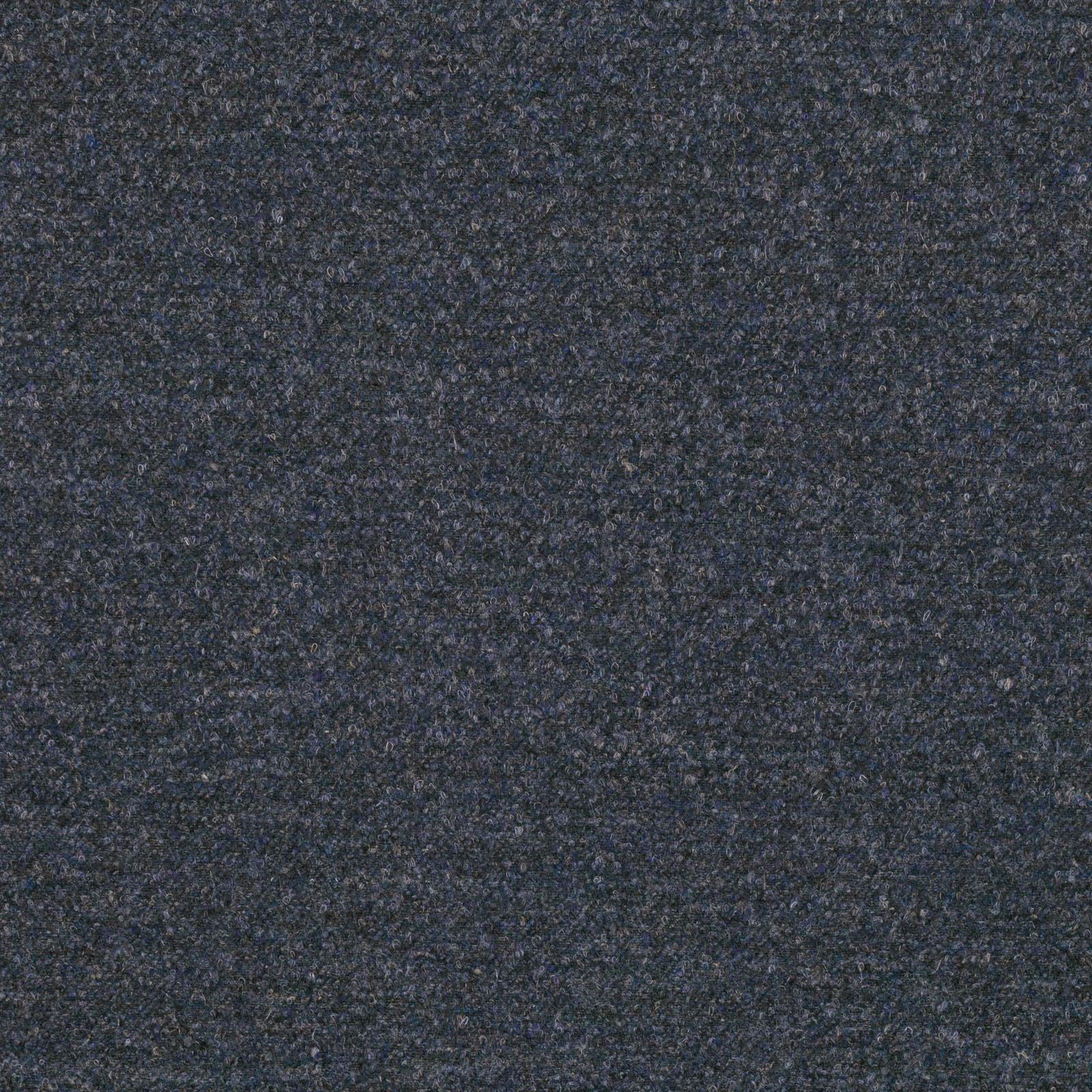 Dark indigo woven swatch with a fine, mottled nubby texture