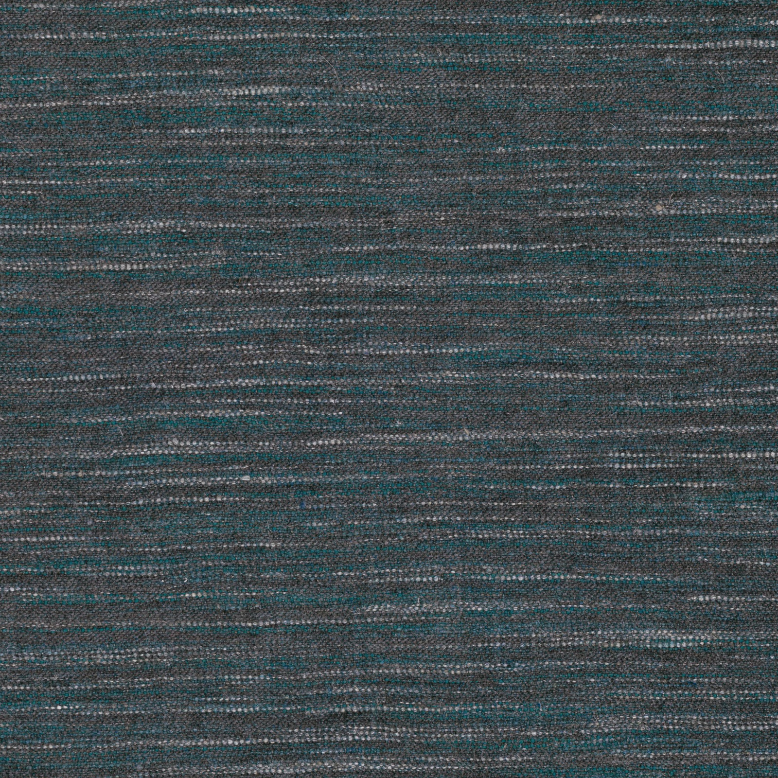 Deep peacock-teal woven fabric with charcoal grey horizontal striations