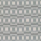Pale aluminium-grey woven fabric with softened rectangular geometric blocks