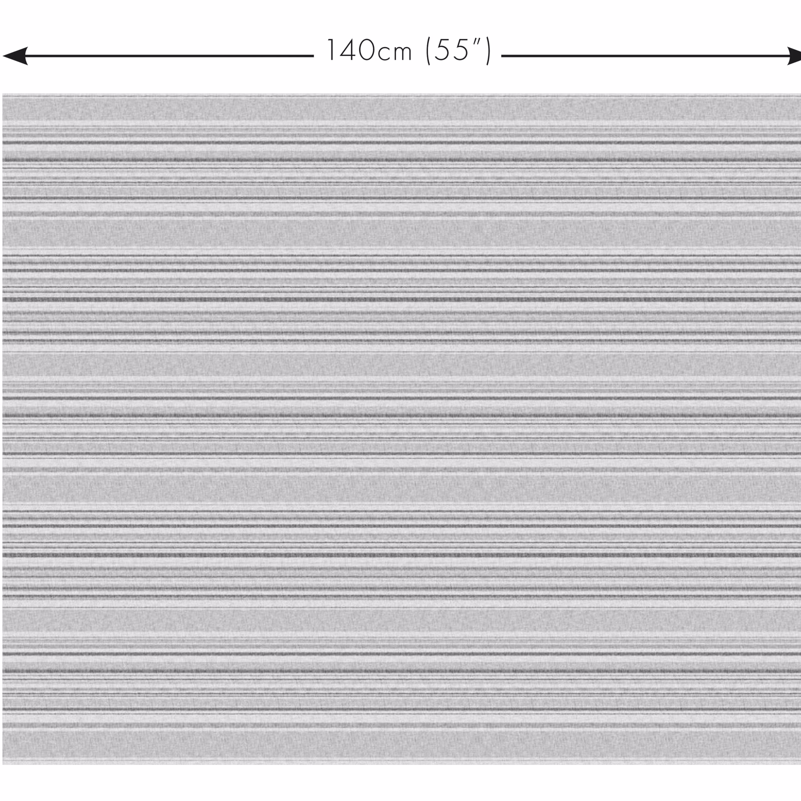 Cool silver-grey fabric with fine horizontal striations and softly varied bands