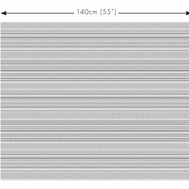 Cool silver-grey fabric with fine horizontal striations and softly varied bands