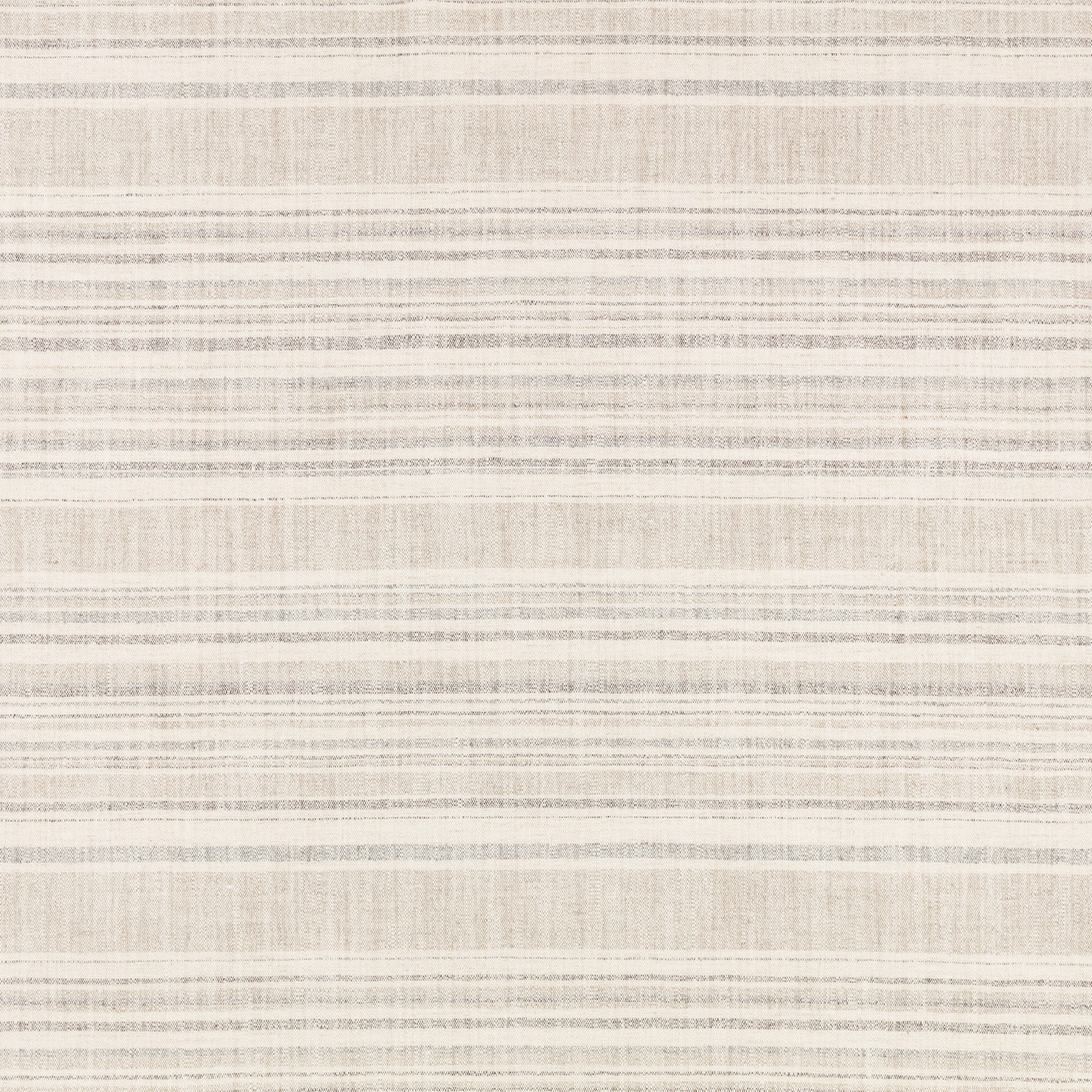 Parchment cream textile with irregular horizontal beige-grey woven bands