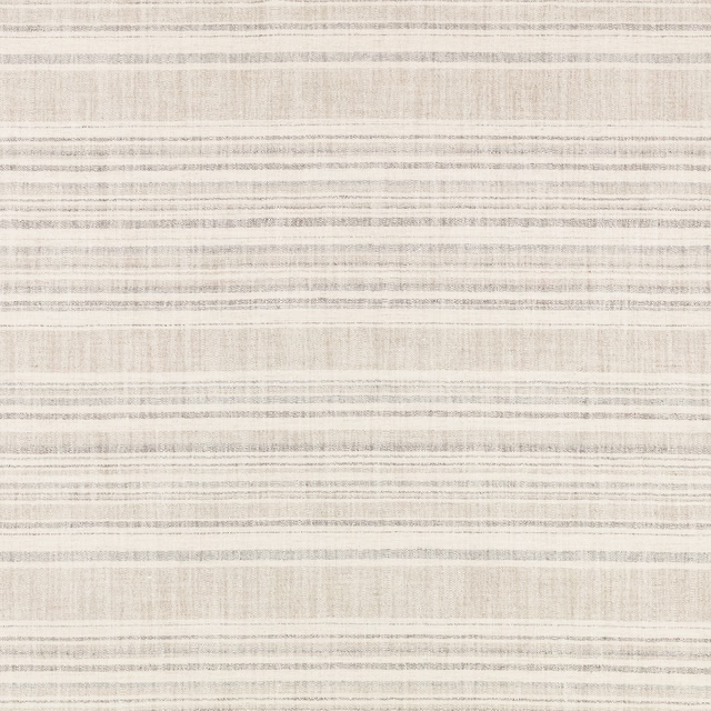 Parchment cream textile with irregular horizontal beige-grey woven bands