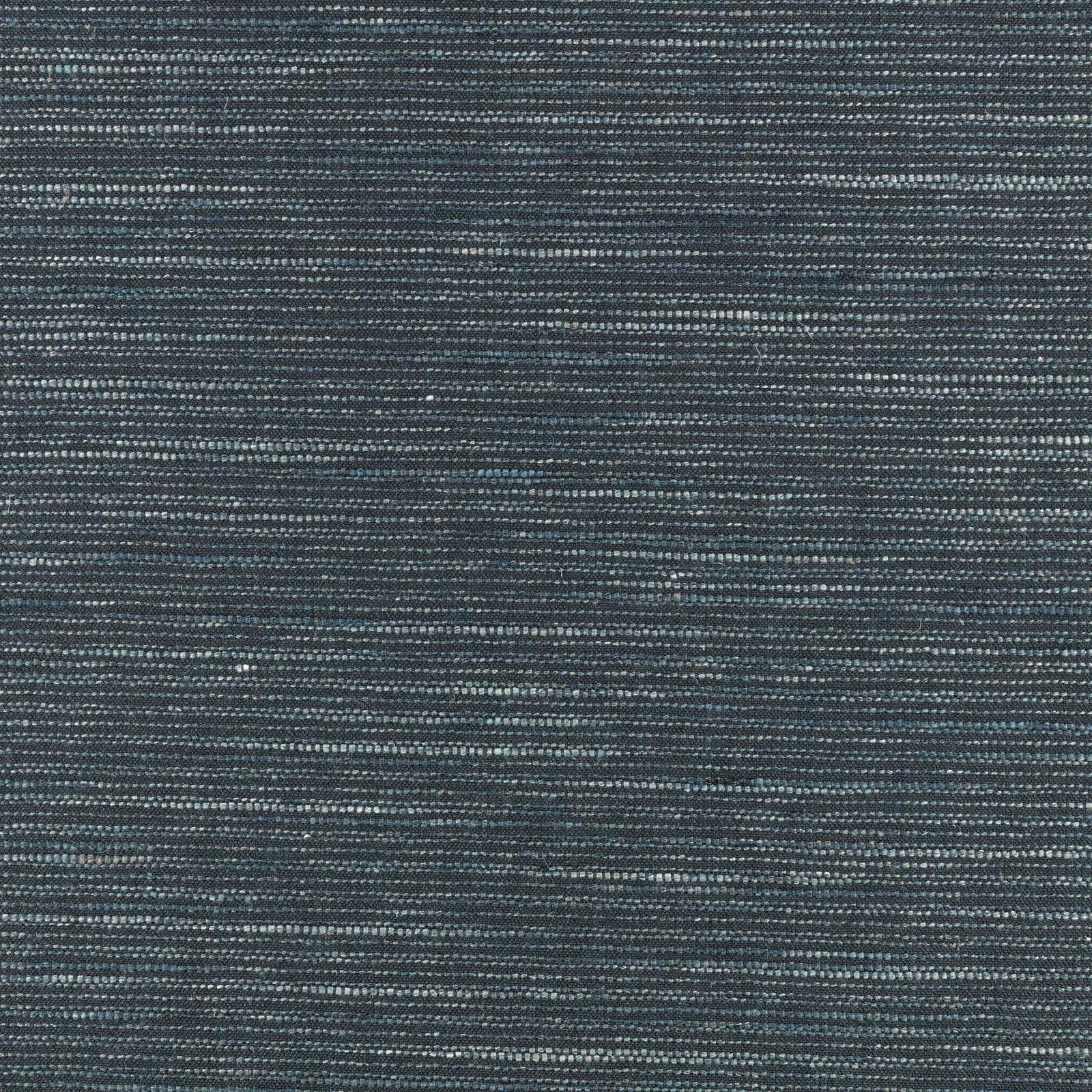 Close-up of dark blueberry blue fabric with fine, irregular horizontal woven texture
