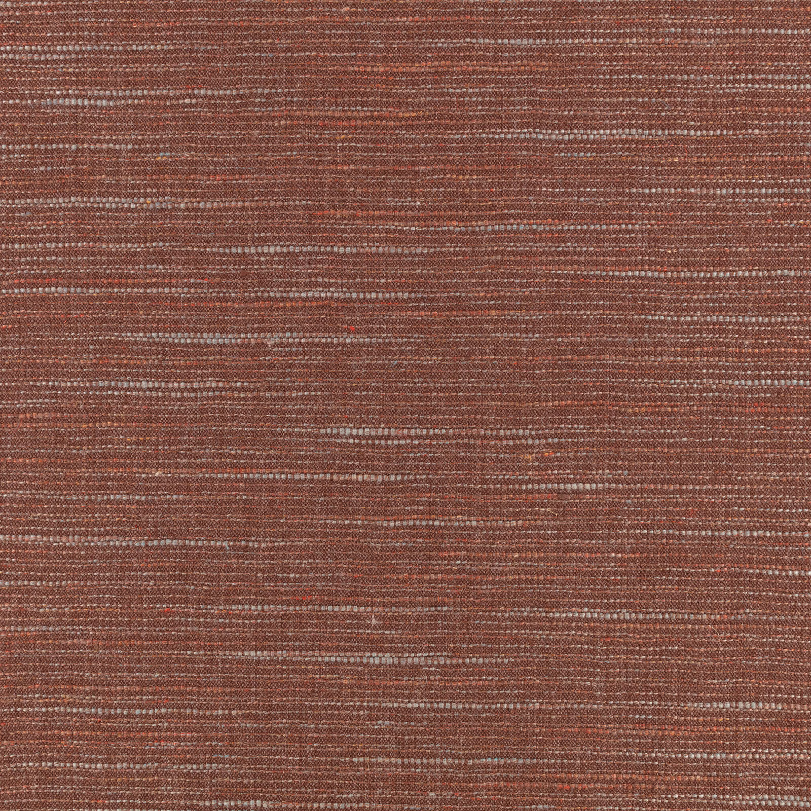 Warm sienna-brown textile with horizontal slub lines and pale woven flecks