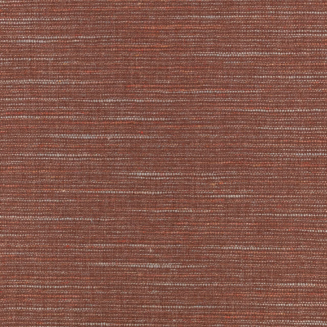 Warm sienna-brown textile with horizontal slub lines and pale woven flecks