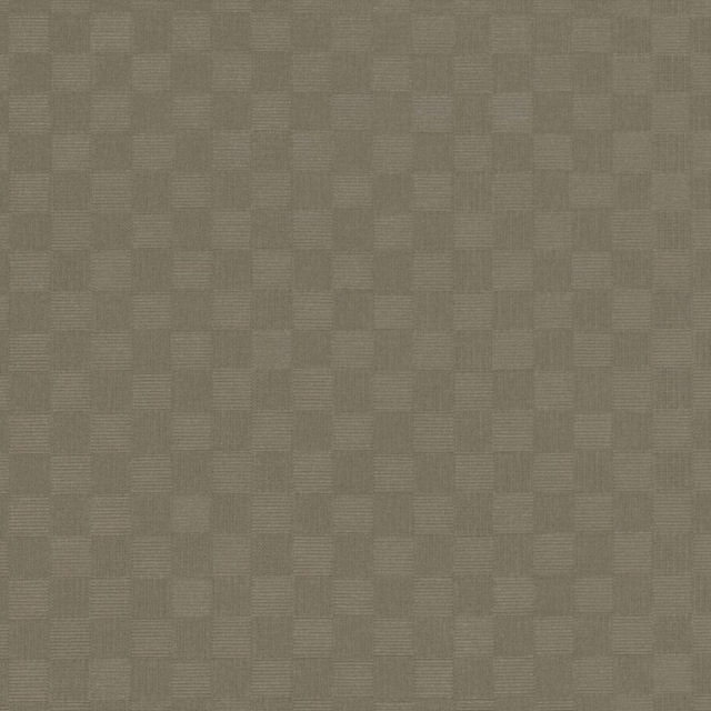 Muted bronze-taupe woven textile with tonal rectangular blocks and fine linear grain
